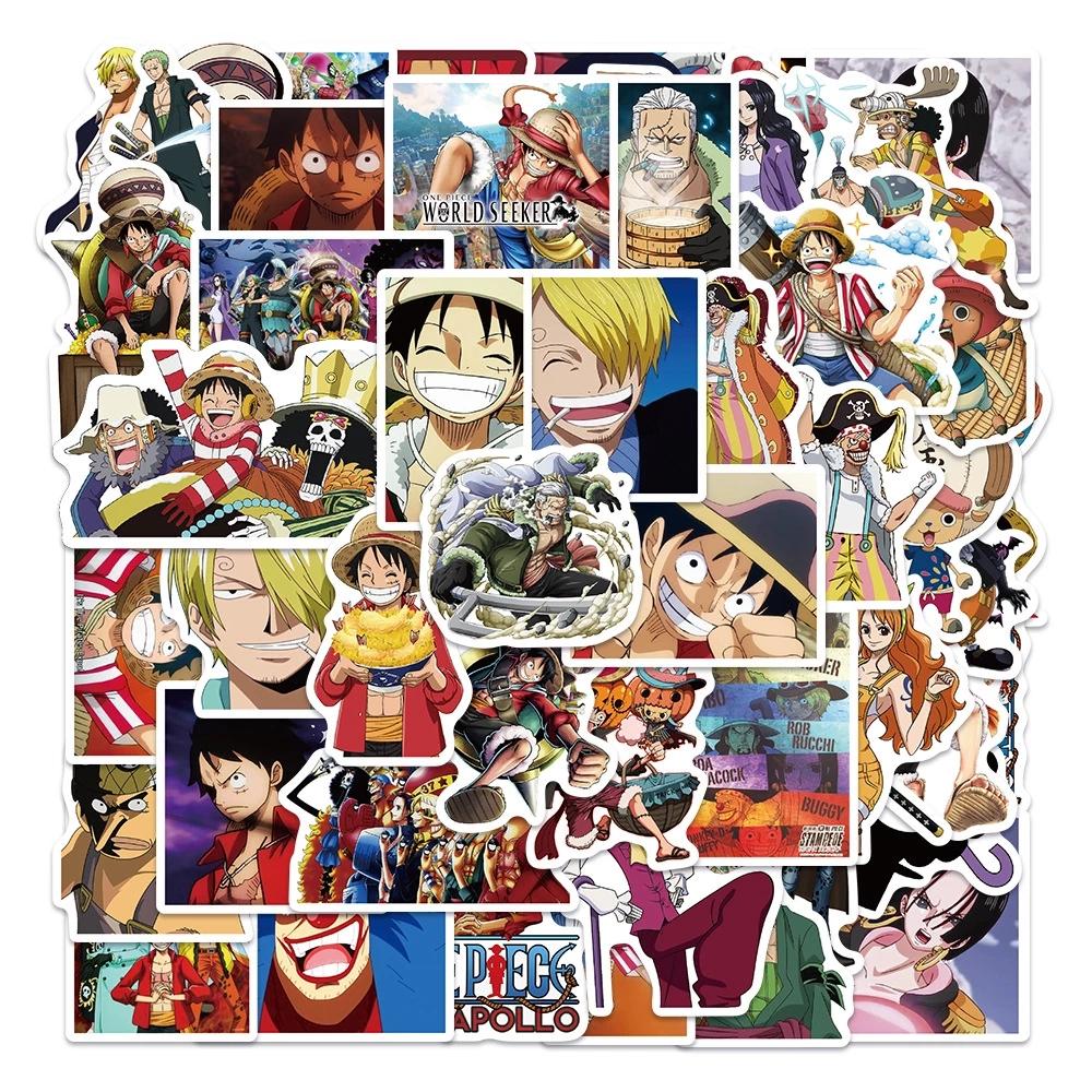 10/30/50pcs ONE PIECE Cartoon Graffiti Stickers Classic Anime Decals DIY Stationery Helmet Bicycle Cool Luffy Zoro Sticker