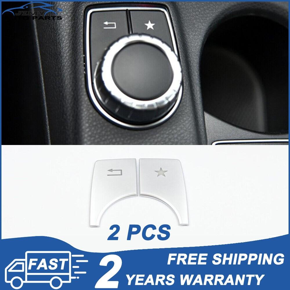 2Pcs Multimedia Switch Cover Trims For Mercedes A B CLA GLA W176 W246 C117 X156