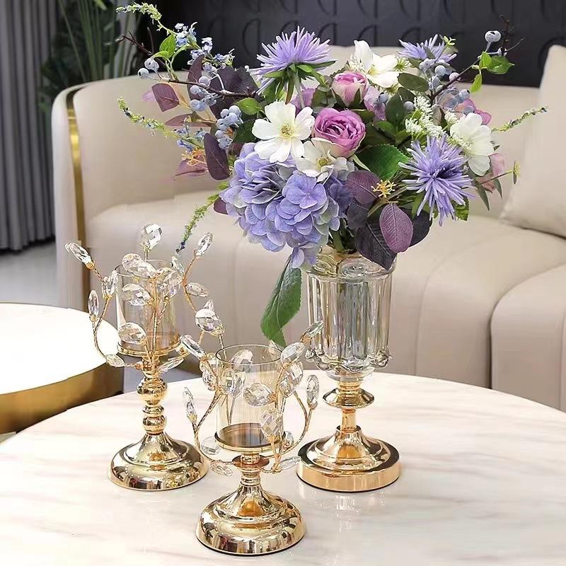 Luxury Candlestick Crafts Home Decor Hotel Desktop Christmas Candlestick Decor