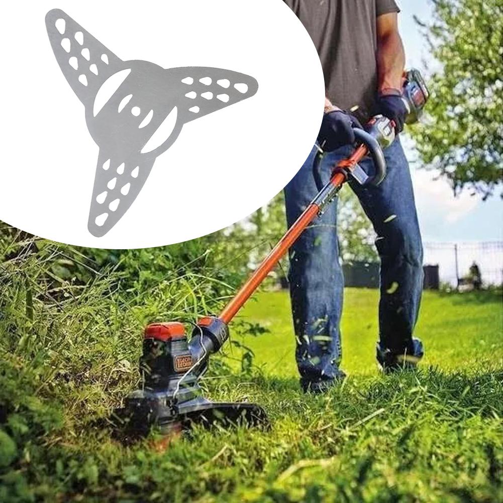 3 Teeth Brush Cutter Blade Garden Power Tools Accessories Weed Eater Head for Garden Sidewalk Pavement Cleaning