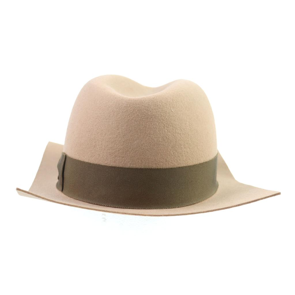 Excellent Vivienne Westwood hat  Ribbon Felt Square Brim Fedora 219161 VH36 Used