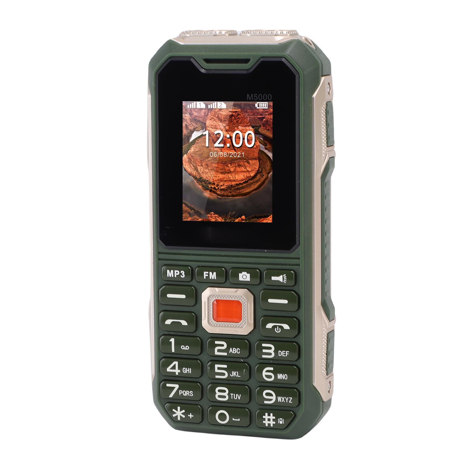 

Разблокированный GSM Мобильный телефон с большими кнопками 2G Громкий звук 1,8-дюймовый большой экран Две SIM-карты Простой в использовании мобильный телефон с 6800 мАч EU Version зелёный