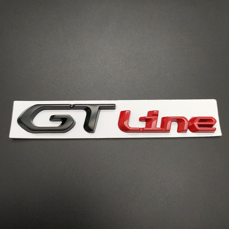 SQOB1 3d metal Car Sticker GT Line Emblem Sticker Rear Trunk Sticker For Proceed GT LINE Peugeot 206 207 208 308 408 508 5008 3008