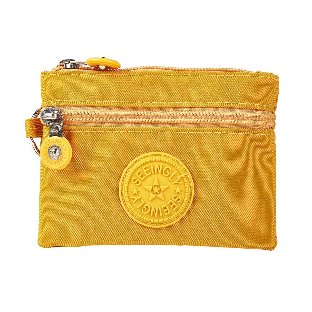 

Маленькие однотонные холщовые сумки для монет для детей с держателем для карт, мужской женский кошелек, сумка для хранения, студенческий автобусный ID, держатель для кредитных карт, кошельки жёлтый