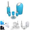 Bathroom Accessories Six Piece Plastic Washroom Kit With Toothbrush Holder And Cup For Home Or Gift