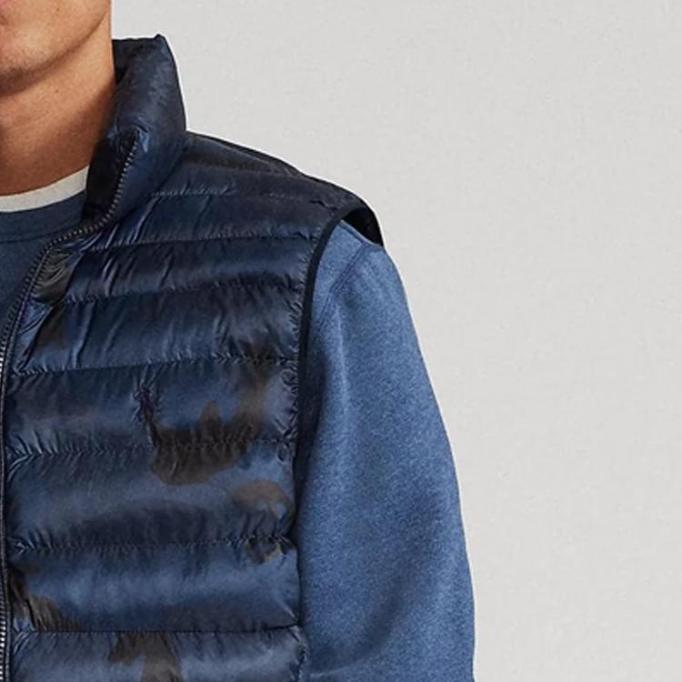 Polo Ralph Lauren Camouflage Print Zip Casual Sleeveless Vest Men Vests Blue 710811681-001