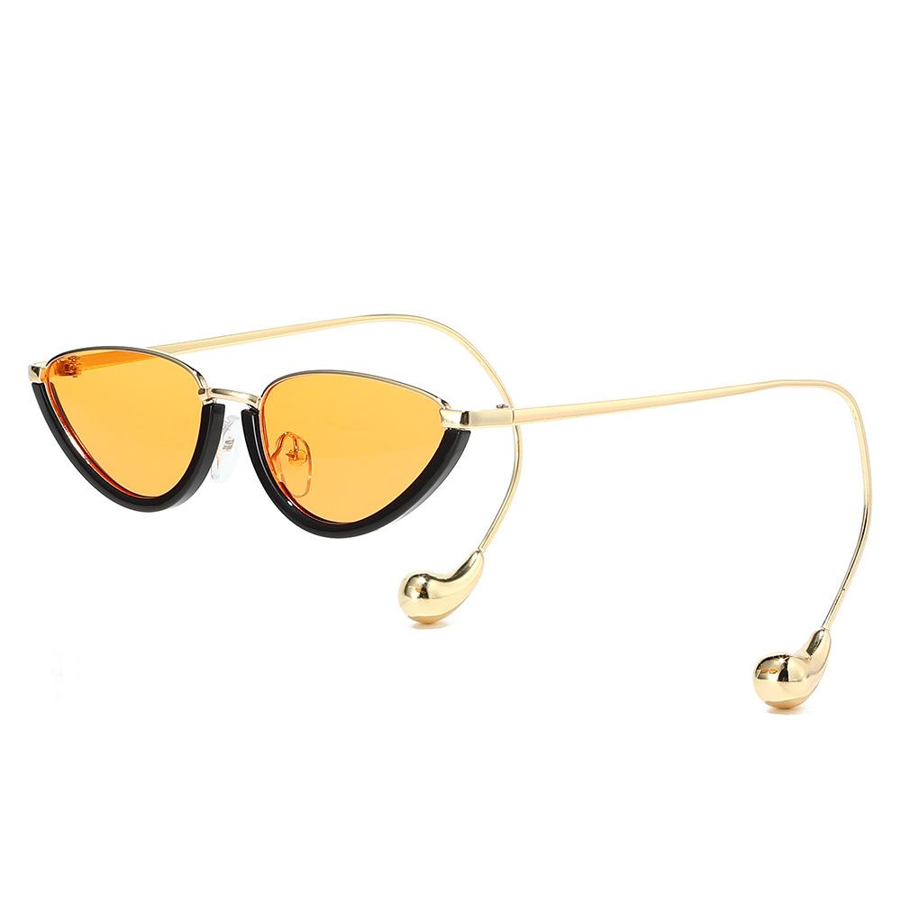 BV home new European and American retro fashion cat eye sunglasses small frame frame women's high-end glasses BV