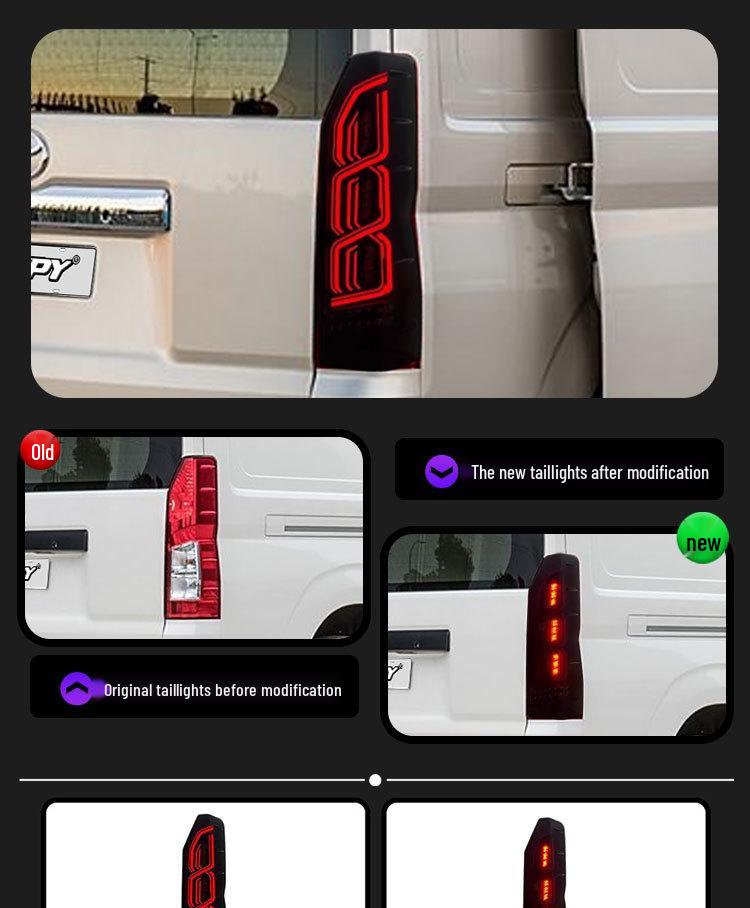 LED Rear Tail Light with Flowing Turn Signal for Toyota Hiace 300 (2019-2025) Sea Lion