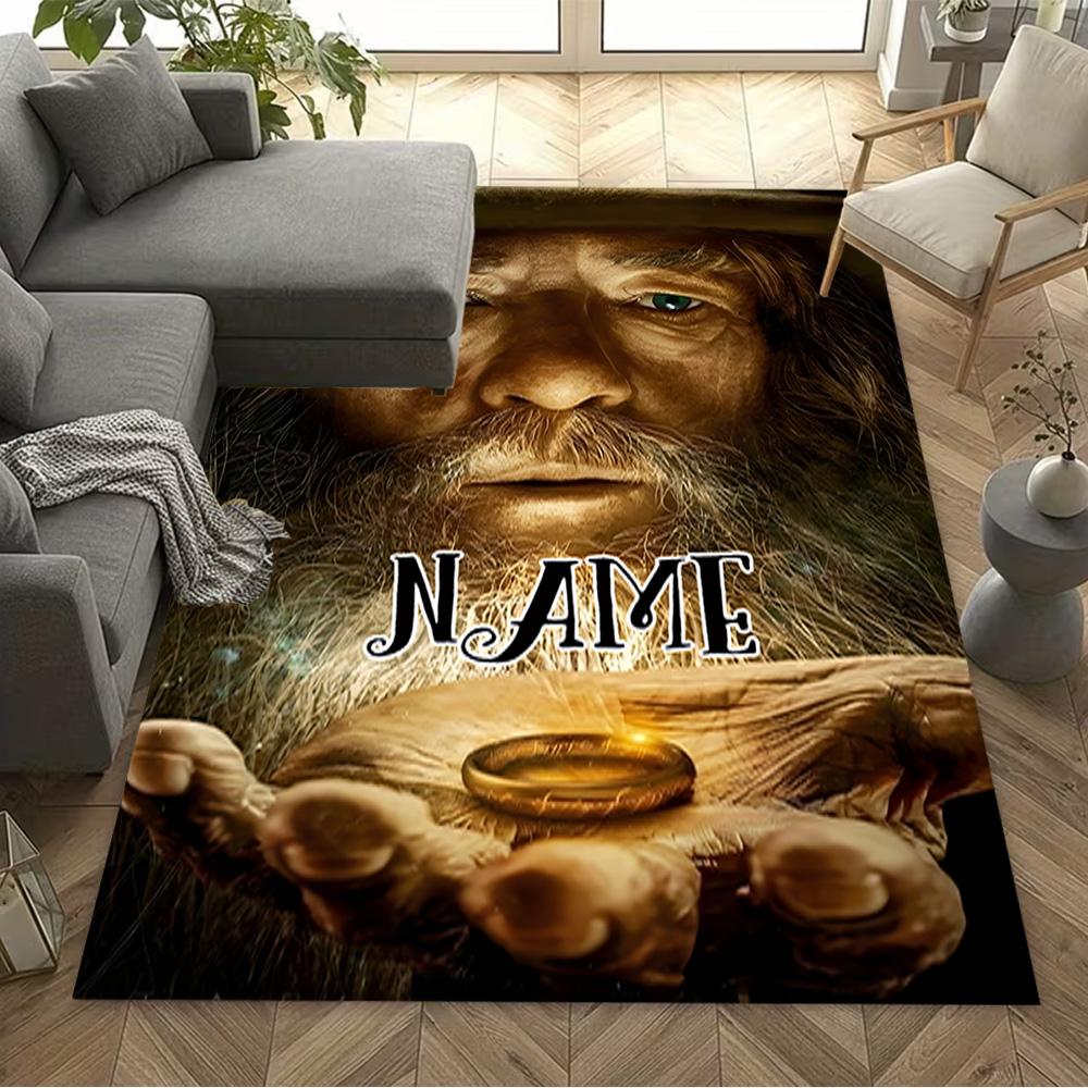 Lord Rings: Journey Begins Customized Name Area Rug Suitable for Dormitory Balcony Bedrooms Foyer Antislip Carpet Decorate Offices Gift for Festivals