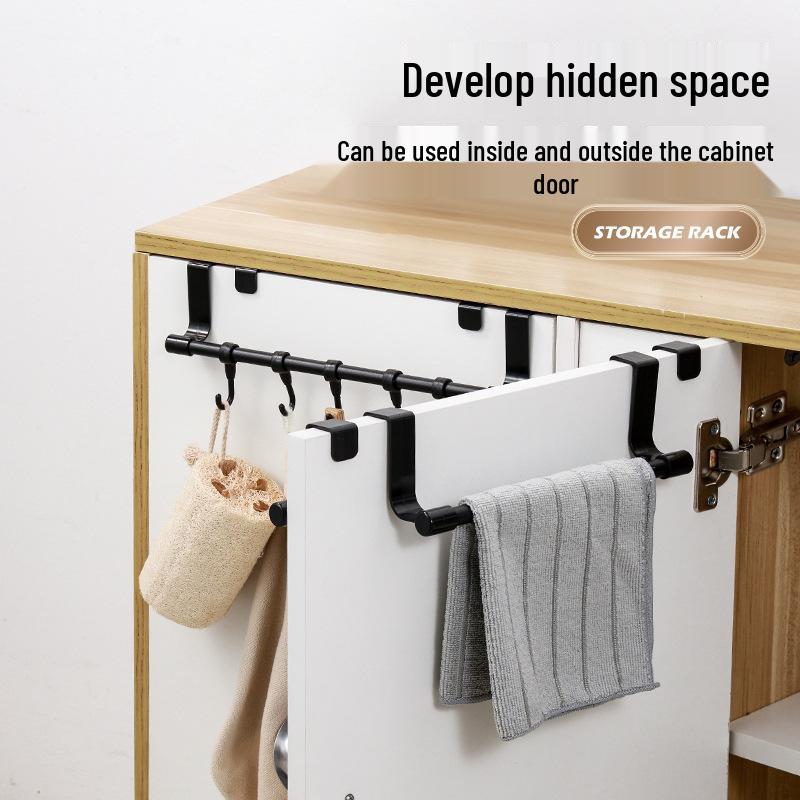 Stainless Steel Over-the-Door Towel and Dishcloth Hanger Rack