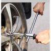 Foldable Telescopic Cross Tire Wrench - Detachable L-Shaped Socket Wrench for Car Tire Changing, Labor-Saving & Extended Length