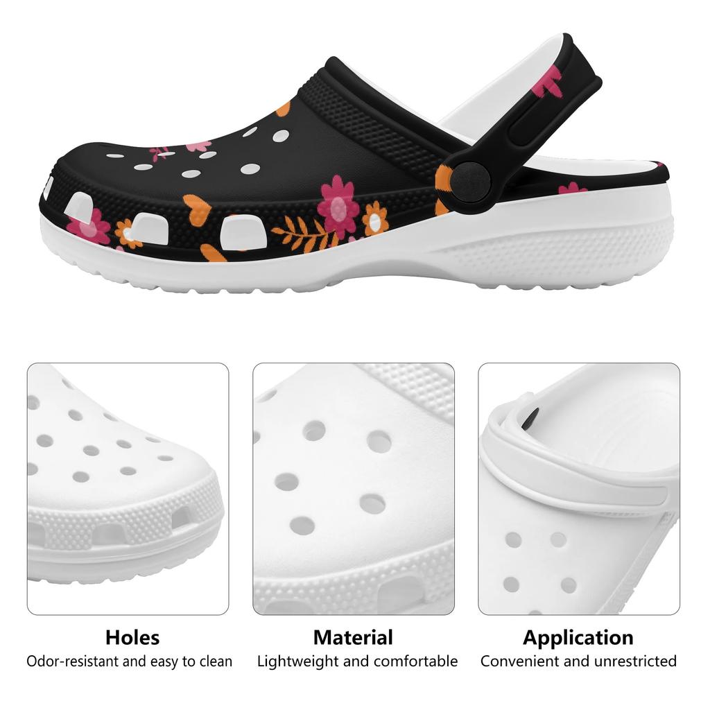 Summer Print EVA Casual Clogs for Women Men Ventilated Breathable Slip On Soft Sole Shoes Summer Sandals Daily Comfort Wear