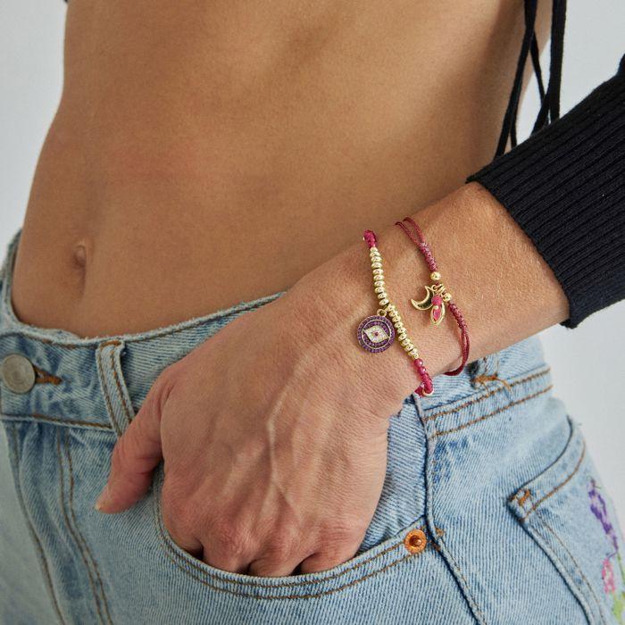 Bracelet - LUXENTER - Runuy - Argent 925 - Or jaune 18K - Cristal multicolore