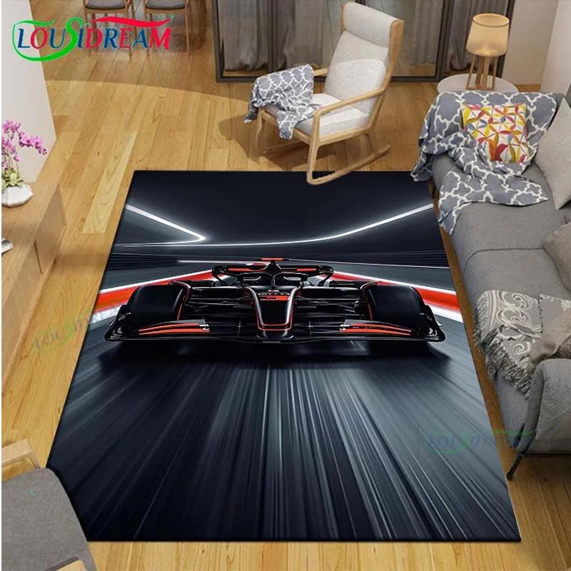 3D Racing Car Decor Carpet Non Slip Rug for Balcony, Bedroom, Kitchen & Coffee Table Stylish Floor Mat & Gift