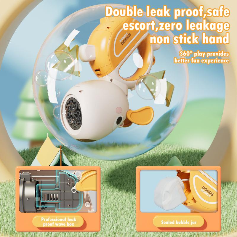Automatic Animal Bubble Machines Handheld Electric Soap Blower Pomperos Gun LED Light Outdoor  for Kids Children's Day
