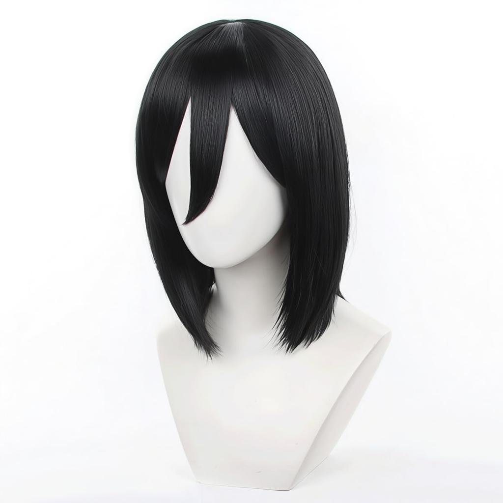 Akixen Attack on Titan Mikasa Ackerman Cosplay School Cultural Heat Resistant Wig, Hairnet, Anime, Fashion, Gift, Event, Halloween, Christmas,