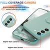 Liquid Silicone Phone Case for Samsung Galaxy S23 Ring Kickstand Phone Back Cover with Lanyard