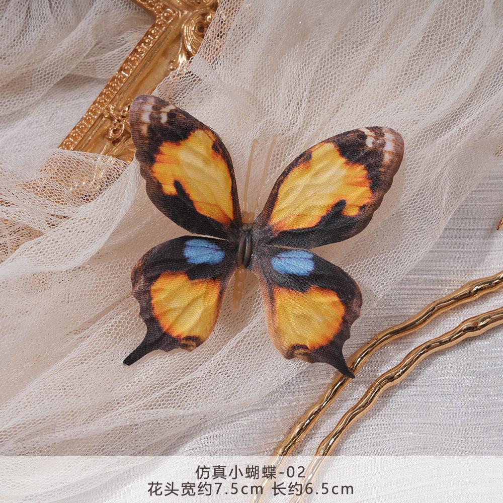 Simulated Butterfly Handmade DIY Wreath Hair Accessories Clothing Design Wedding Retro Chest Flower Photography Props Fake Butte
