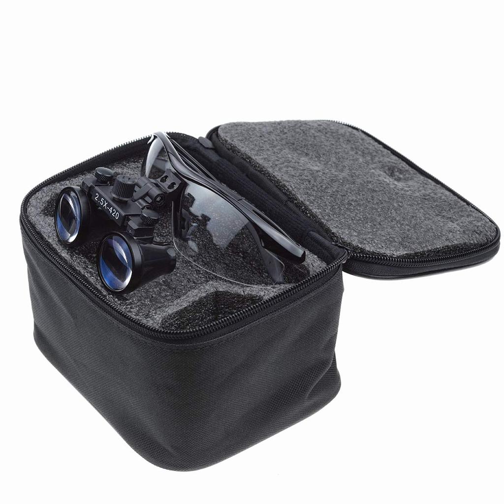 EUSTOMA Binocular 420mm Operating Adjustable Interpupillary For Laboratory Includes Cloth Bag Storage Case 2.5x Magnifier, 2.5X Loupe, Glasses,