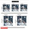 2pcs 2D Flat Printing Merry Christmas Popular Curtains Winter Deer House Snow 100% Polyester Without Electricity Party