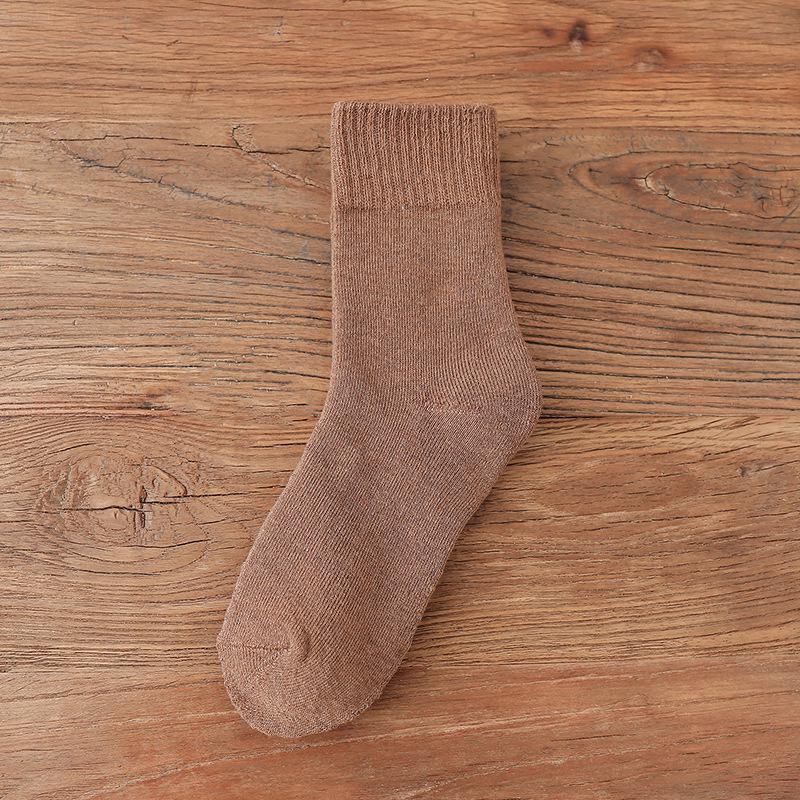 Women's Mid-Calf Autumn/Winter Cotton Socks & Men's Thick Fleece-Lined Warm Terry Over-the-Knee Socks