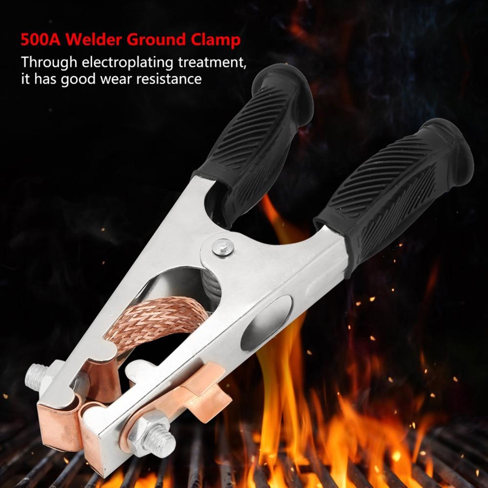 2 Pcs 500A Ground Clamp Heavy Duty Arc Welding Ground Clamp Welding Ground Clamp Automotive Welding