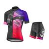 Damen atmungsaktives Mountainbike-Radtrikot-Set Kurzarm-Fahrbekleidung