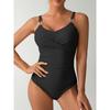 2026 Ring Linked Swimsuit Women One Piece Solid Vintage Swimwear Female Sexy Bathers Bathing Swimming Swim Suit Beachwear XXL