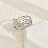 Niche 18k Gold Adjustable Stainless Steel Ring - Fashionable, Non-Fading Titanium Cutout Design