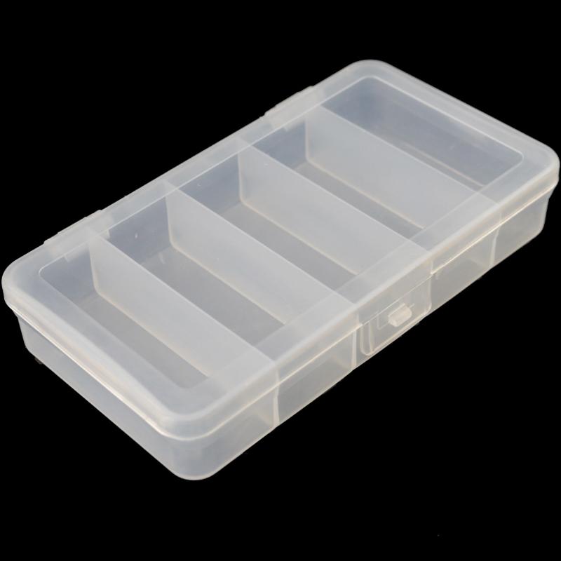 2 Stück 5 Fächer Kunststoff Luya Angelgerät Box Tragbar Transparent Aufhängbar Fischköder Aufbewahrungsbox Angelwerkzeug Koffer Angelzubehör