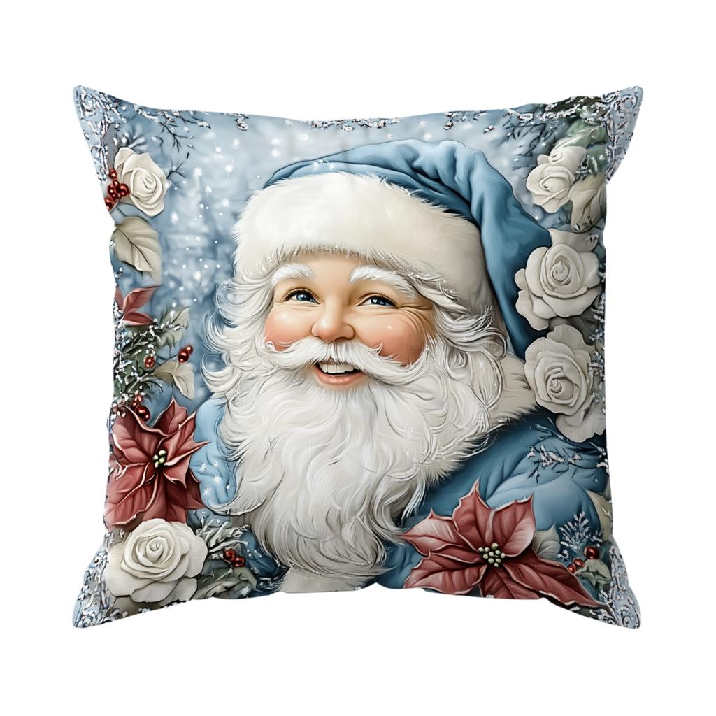 Vintage Christmas Decoration Pillowcase Bedroom Sofa Cushion Cover 100% Polyester Living Room Cushion Pillowcase Home Decor