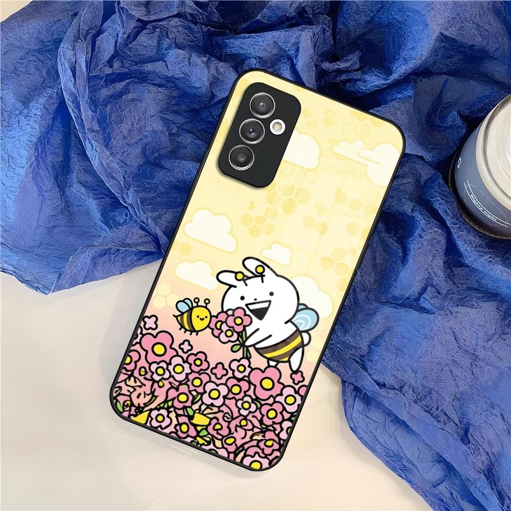 Usagyuuun Rabbit Cute Phone Case for Samsung S25 S24 S30 S21 S23 S20 S22 Fe S10 E S9 Note 20 Pro Ultra Plus glass Cover