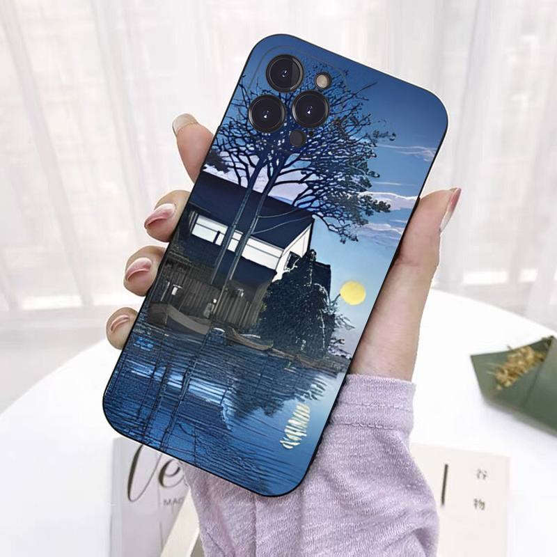 Japanese Style Art Phone Case For iPhone 8 7 6 6S Plus X SE 2020 XR XS 14 11 12 13 Mini Pro Max Mobile Case