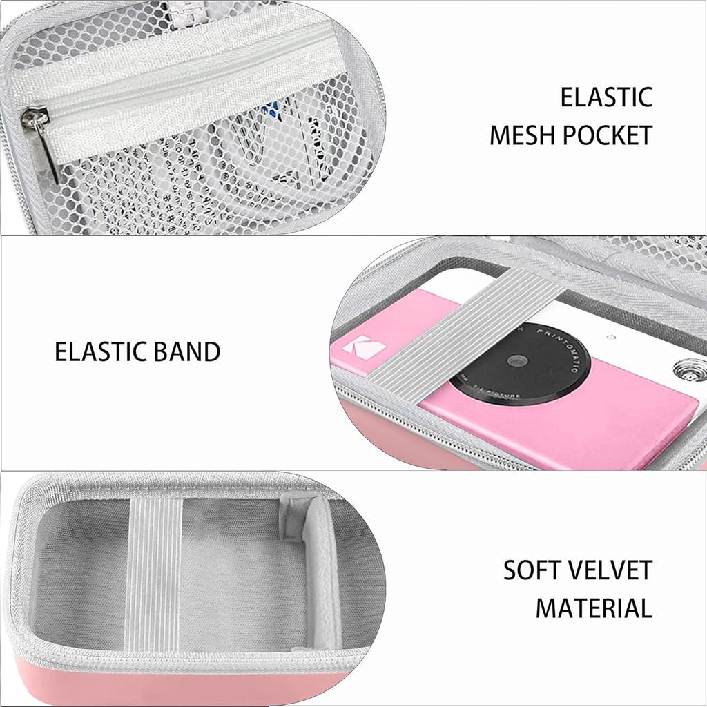 Leayjeen Kids Camera Case Compatible with Kodak Printomatic Digital Instant Print Camera(Case Only) (Pink)