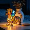 3D Rainbow Pony LED Night Light Handmade Resin Dog Lamp USB-Powered Ambient Lighting for Bedroom Desk Energy-Saving Gift for Pet Lovers & Home Decor