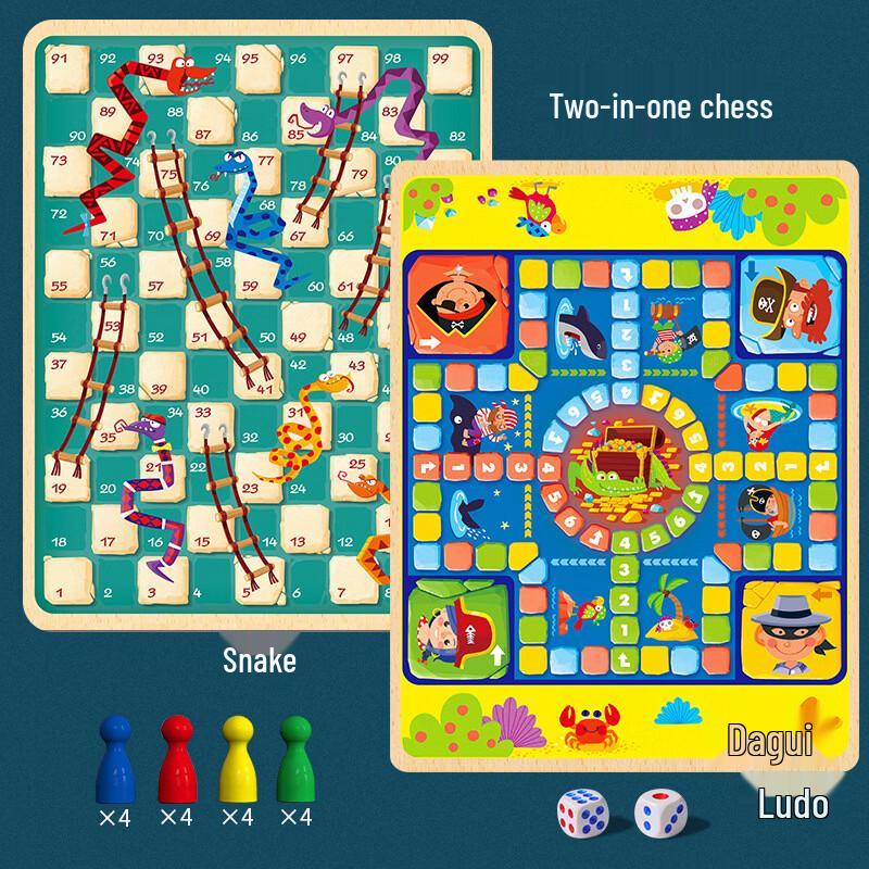 Mussels 7-in-1 Wooden Kids Game Set