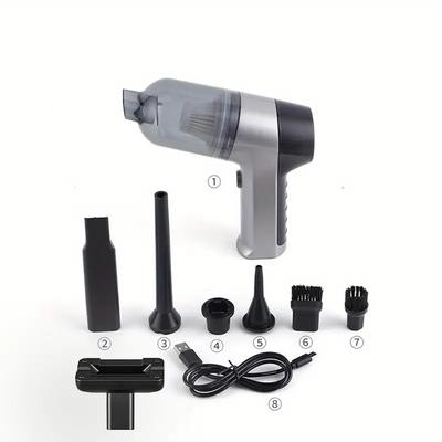 Aspirateur de voiture sans fil puissant, portable et à haute aspiration pour un nettoyage en profondeur, utilisation humide et sèche