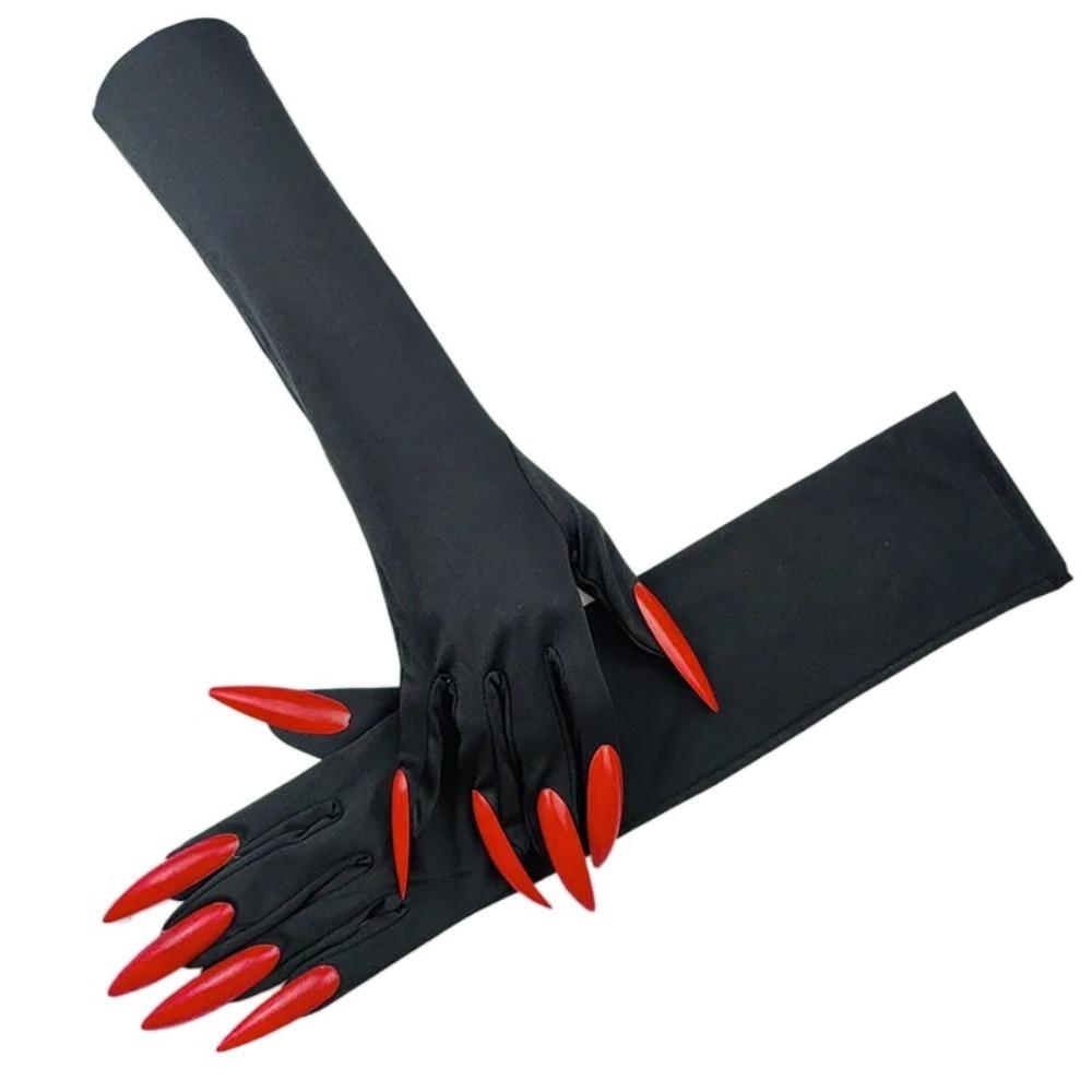 Black Ghost Claw Mittens Dress Up Gloves Witch Cosplay Costume Cool Halloween gloves  Women