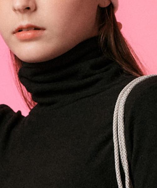 KOLEAT [Fleece-Lined Ver.] Knit Turtleneck Long Sleeve (Black) Inner