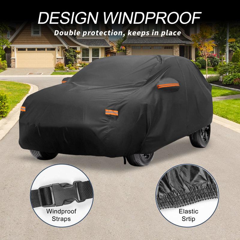 Motoforti Car Cover Outdoor Waterproof Sun Rain Hail Protection with Left Side Door Zipper 210D-PU for Acura RDX