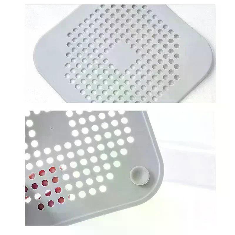 2Pcs Silicone Shower Drain Plug Hair Catcher Stopper Kitchen Sink Strainer Sewer Bathroom Floor Bathtub Water Filter