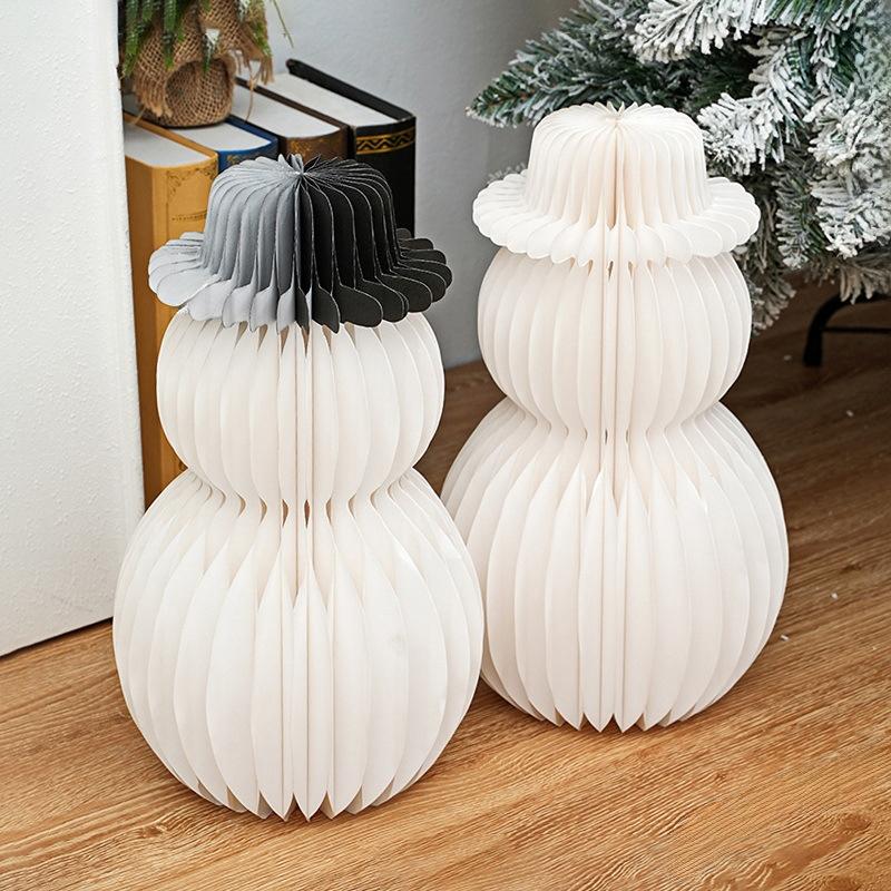 Faltbare Weihnachtsmann-Ornamente 3D Papierwaben-Weihnachtsparty-Requisiten 2026 Festival Schreibtisch DIY Bastelarbeit