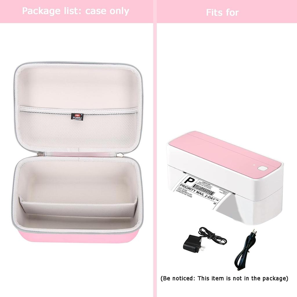 FBLFOBELI Hard Case for POLONO/for Phomemo/for SVANTTO/for YOTON/for Rollo/for Nelko/for Omezizy Bluetooth Thermal Shipping Label Printer - 241BT