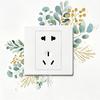 4 Pcs Plants Flower Switch Stickers Leaves Floral Light Switch Decal Removable Socket