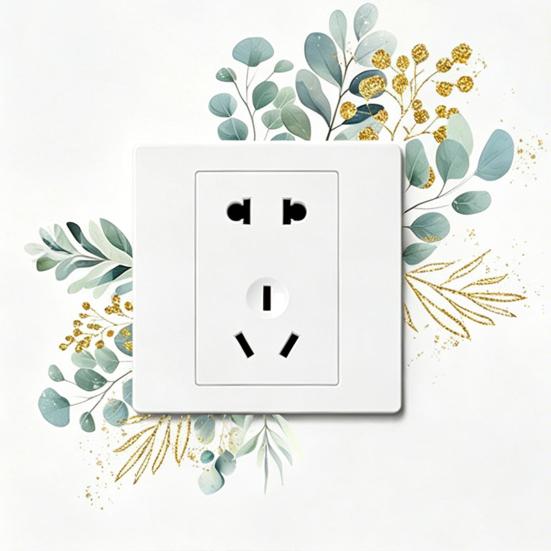 4 Pcs Plants Flower Switch Stickers Leaves Floral Light Switch Decal Removable Socket