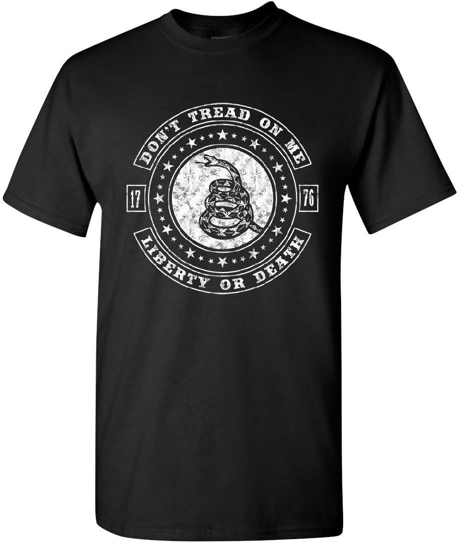 Don t Tread on Me T-Shirt Liberty or Death Gadsden Rattlesnake Mens Tee Shirt S разноцветный