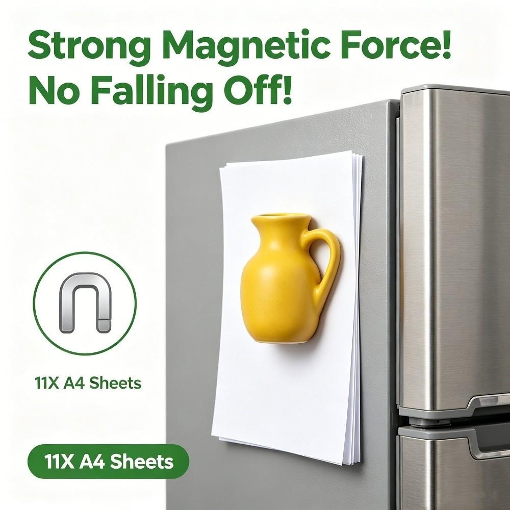 Decorative 3D Vase Fridge Magnets Pastoral Style Flower Arrangement Magnet  Dorm Room