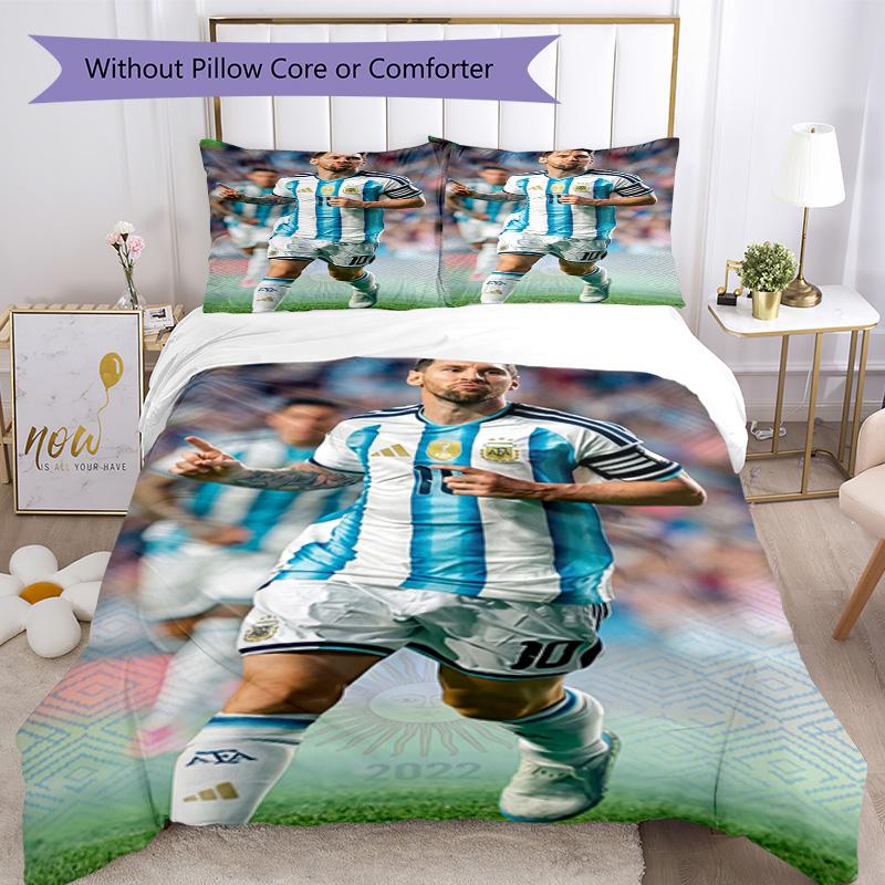 Ložní povlečení Messi Prodyšný povlak na přikrývku s povlaky na polštáře Dekorativní povlečení do ložnice Domácí dekorace Dárek k narozeninám