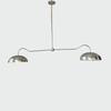 2 Shade Chrome Pendant Chandelier Modern Hanging Light Fixture for Dining Room, Kitchen, Living Room