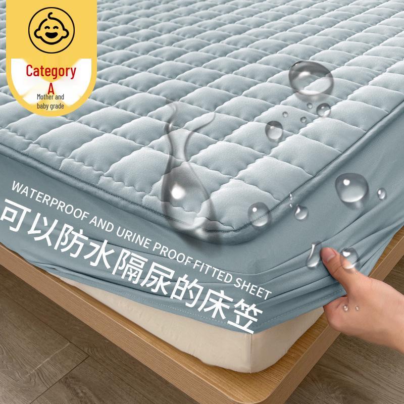 Premium Waterproof Mattress Cover: Quilted, Urine-Proof Protector for Mothers and Babies, All-Season Simmons-Style Bed Cover.